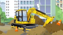 Kids Video JCB Excavator with Truck and The Crane NEW Diggers Story | World of Cars Cartoon