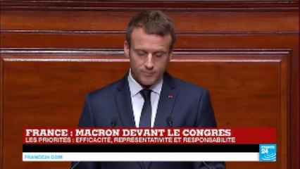 Macron devant le Congrès : "Je proposerai que le Parlement soit élu avec une dose de proportionnelle"