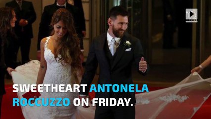 Lionel Messi marries childhood sweetheart in Argentina