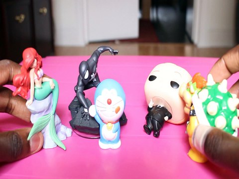 BOSS BABY SAVES ARENDELLE FROM EVIL BOWSER SPIDERMAN DORAEMON ELSA ARIEL LITTLE MERMAID Toys Kids Video