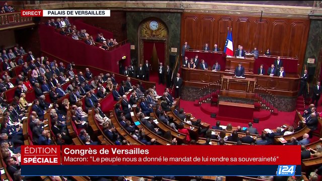 Le discours d'Emmanuel Macron devant le Congrès au château de Versailles