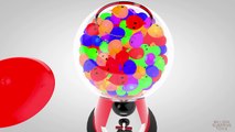 Des ballons les couleurs fou pour enfants Apprendre apprentissage vidéos humide avec 3d gumball machine childre