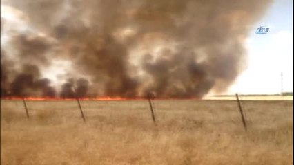 Mayınlı Arazide Korkutan Yangın