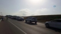 Keşan'da Doğal Gaz Boru Döşeme Makineleri Tatilcilere Trafik Çilesi Yaşattı