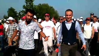 CHP'li Gürsel Tekin Adalet Yürüyüşü'nde