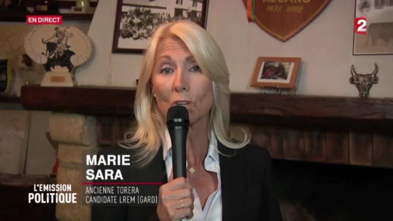 Sara Lambert (candidate En Marche du Gard) se ridiculise dans l'Emission Politique (F2,18/05/17,23h)