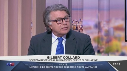 Interview de Gilbert Collard (FN) : Marine,Hollande,chômage,attentats (LCI, 27/12/16, 19h30)