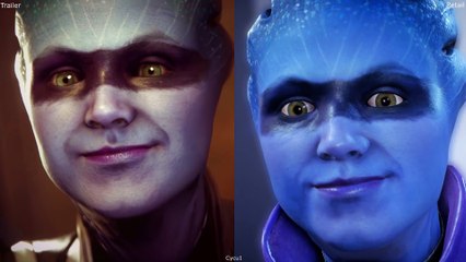 Mass Effect Andromeda Gameplay Trailers vs Retail PS4 Graphics Comparison
