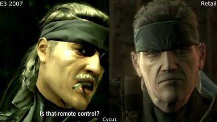 Metal Gear Solid 4 E3 2007 Demo vs Retail PS3 Graphics Comparison