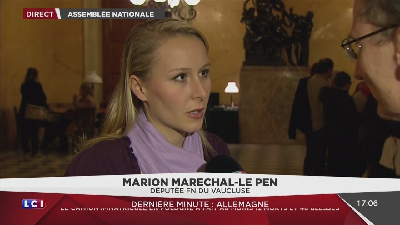 Marion Maréchal Le Pen réagit à l'attentat de Berlin en Allemagne (LCI, 20/12/16, 17h05)