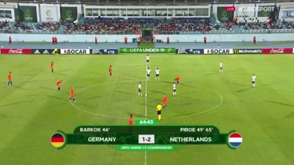 Joel Piroe second GOAL HD Germany U19 1-2 Netherlands U19 03.07.2017