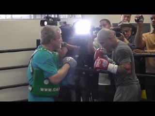 Miguel Cotto Cracks Freddie Roach On The Chin!