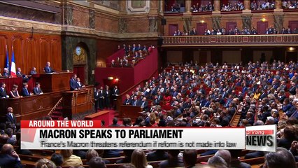 France's Macron threatens referendum if reform is not made into law