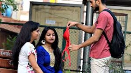Pulling Bra From Hair Prank  and please follow me