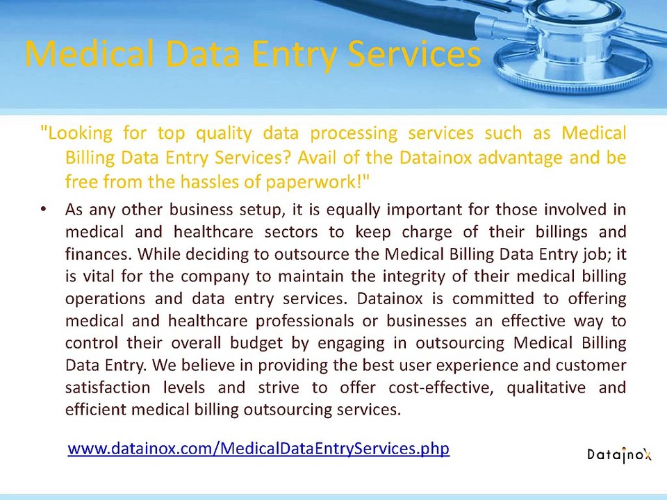 Medical Data Entry Services