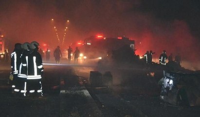 TIR ile çarpışan LPG tankeri patladı: 3 ölü