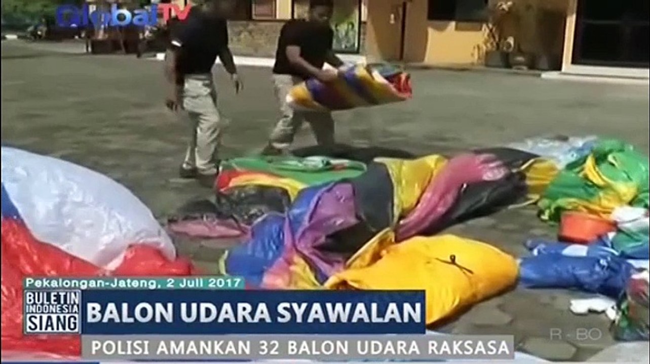 Tradisi Balon Udara Pekalongan Diamankan Polisi