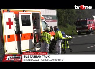 Bus Wisata Tabrak Truk Trailer, 18 Orang Tewas