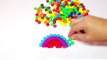 Learn ABC Colors Glitter Play Doh Rainbow Learning Colors M&M Chocolate Candy for Children