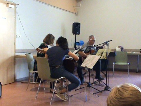 M2U02382 duo d'eleves et prof sur Ragtime The entertainer Scott Joplin