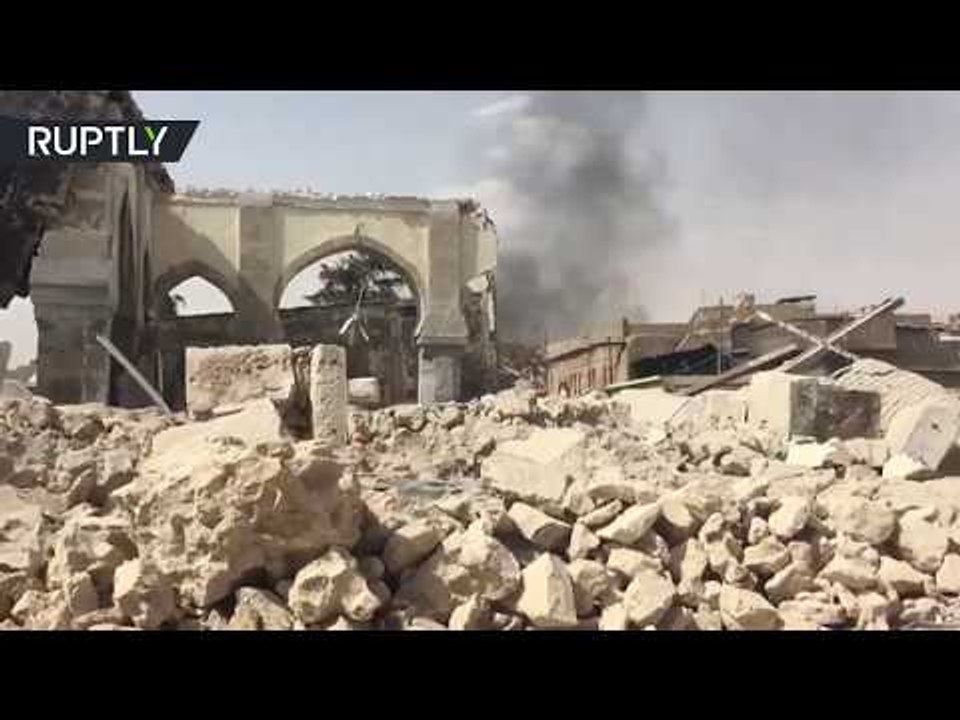 Mosul’s Grand Mosque lays in ruins after govt retakes site from ISIS