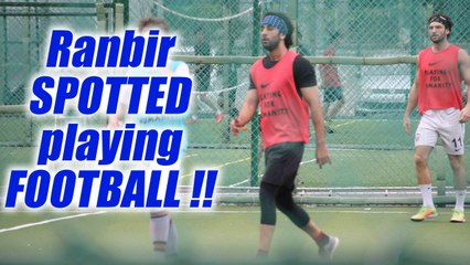 Ranbir Kapoor SPOTTED playing FOOTBALL; Watch | FilmiBeat