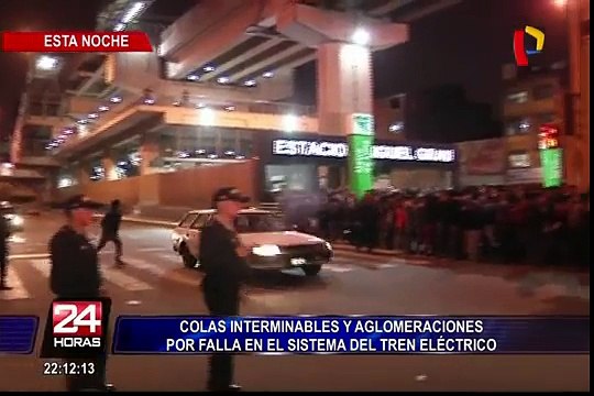 Colas interminables por falla en el sistema del Tren Eléctrico