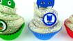 PJ Masks Glitter CUPCAKES with TOYS and SURPRISES/ And Special Mystery 4th CUPCAKE too My