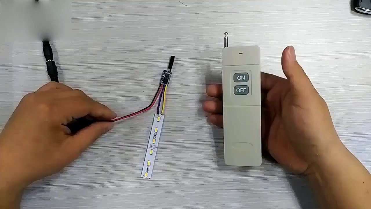 MINI Funkschalter fernsteuerung mit empfänger Set Anschließen Sender Licht set 12v 24v nachrüsten lampe led empfänger