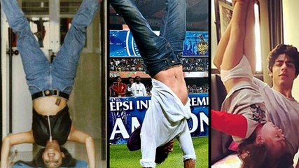 Shah Rukh Khan And Family's Awesome Headstand Skills