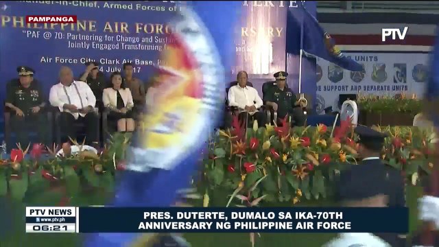 Pangulong Duterte, dumalo sa ika-70 Anibersaryo ng PAF