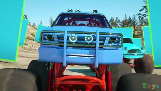 Aprende sobre figuras 2D, 3D y camiones monstruo - JUGUETES - Learn Shapes (SPANISH)