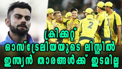 No place for Indians in Cricket Australia's List | Oneindia Malayalam