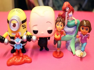 EVERYONE HELPS SPIDERMAN CATCH EVIL MCQUEEN MINION LITTLE MERMAID PAPA SMURF BOSS BABY DORA DIEGO Toys Kids Video