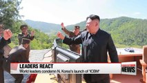 World leaders condemn N. Korea's ICBM launch