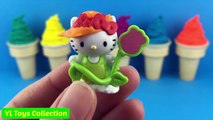 Learn Colors Kinetic Sand Surprise Toys Play Doh Slime Clay Ice Cream Cup Surprise Nursery