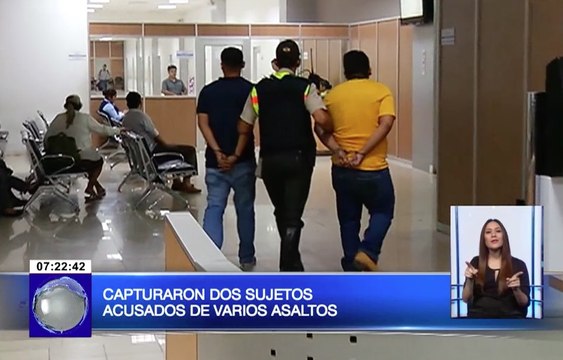 Capturados dos sujetos acusados de varios asaltos