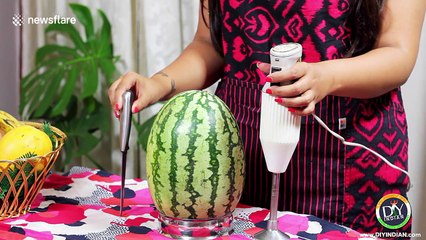 How to make your own watermelon juice dispenser