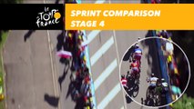 Sprint comparison / comparaison - Sagan / Cavendish - Étape 4 / Stage 4 - Tour de France 2017