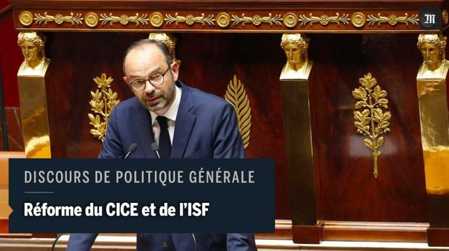 Discours de politique générale de Philippe : réforme du CICE et de l'ISF