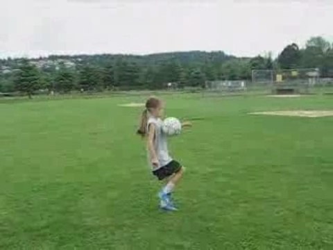 Record Ragazzina palleggia con un pallone da Calcio