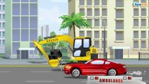 Tow Truck helps TRUCK with Fire | Kids Animation Chi Chi Puh Cartoons for children