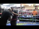Lanell Bellows training at Mayweather Boxing Club - EsNews Boxing