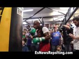 floyd mayweather full workout on heavy bag - EsNews Boxing