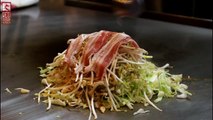 Okonomiyaki in Hiroshima, Japan