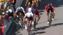 Mark Cavendish suffers horrible high-speed crash after Peter Sagan's intentional elbow!