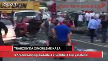 Trabzon’da zincirleme kaza