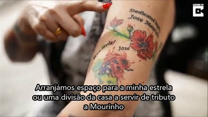 Gastou £800 para tatuar o corpo com varias tatuagens de Mourinho