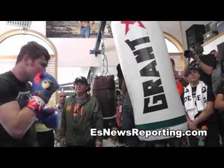 Saul "Canelo" Alvarez Speed Kills Heavy Bag Flow