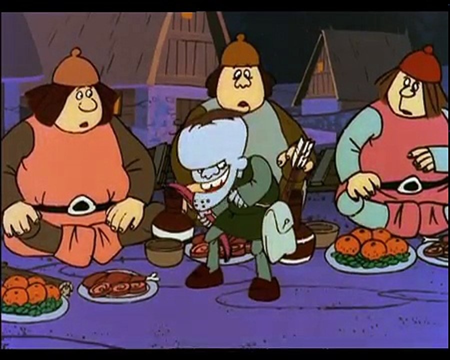 Vic le viking (1974) . Le combat des guerriers de paille . épisode 43 .